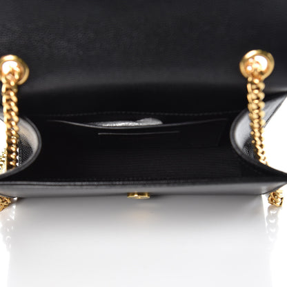 Saint Laurent Grain De Poudre Small Monogram Kate Satchel Black 5 of 9