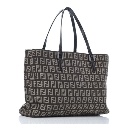 Fendi Zucchino Vitello Shoulder Tote Testa di Moro Beige 3 of 9