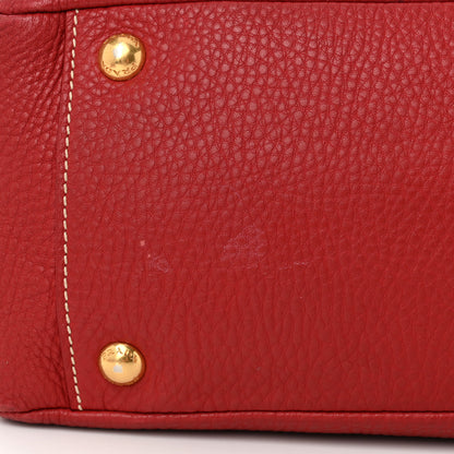 Prada Vitello Daino Satchel Rosso 12 of 14