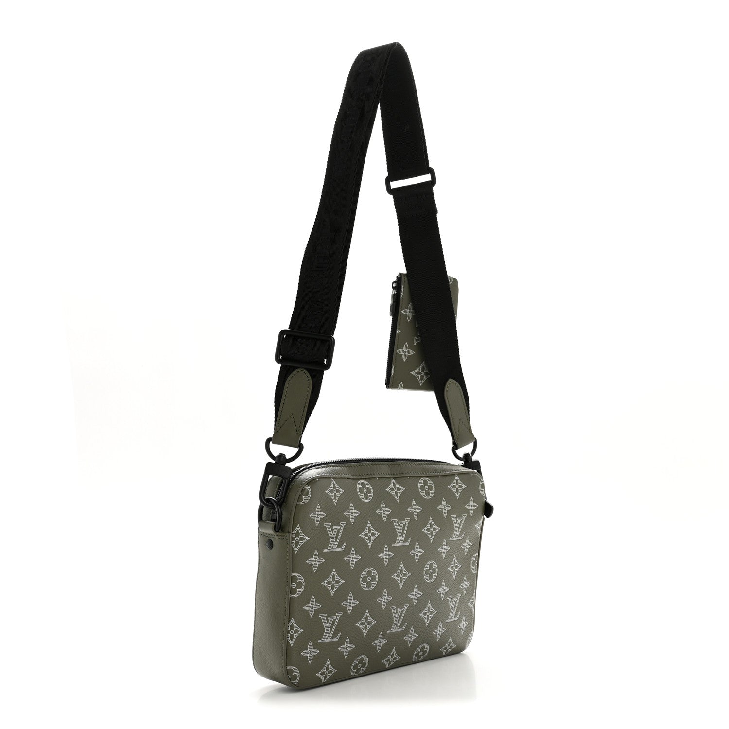 Louis Vuitton Monogram Shadow G65 Trio Messenger Olive Green 4 of 12