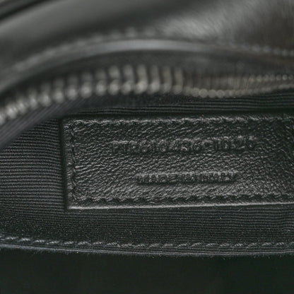 Saint Laurent Calfskin Matelasse Chevron Round Vinyle Camera Bag Black 7 of 10