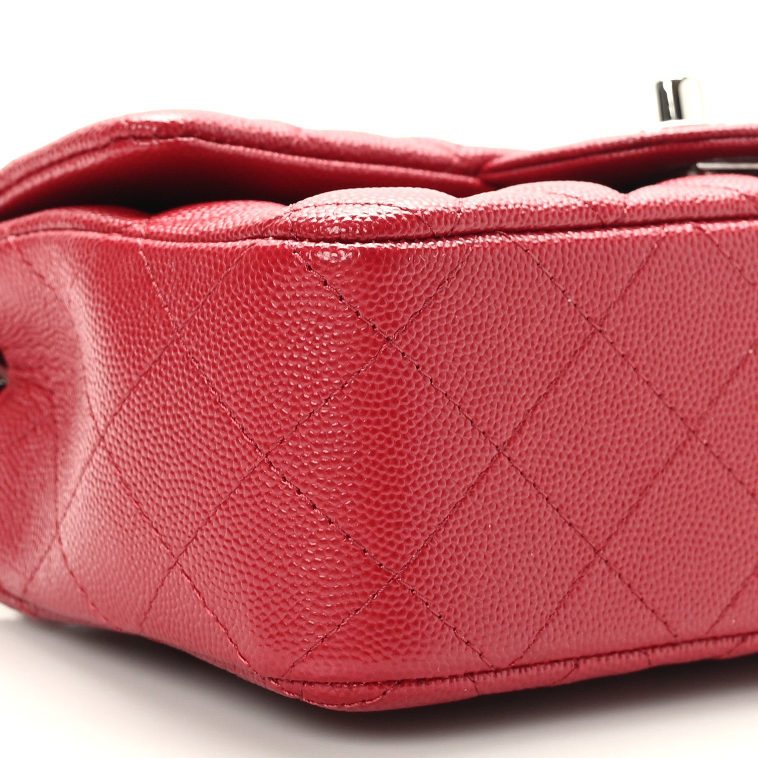 Chanel Caviar Quilted Mini Rectangular Flap Red 8 of 10