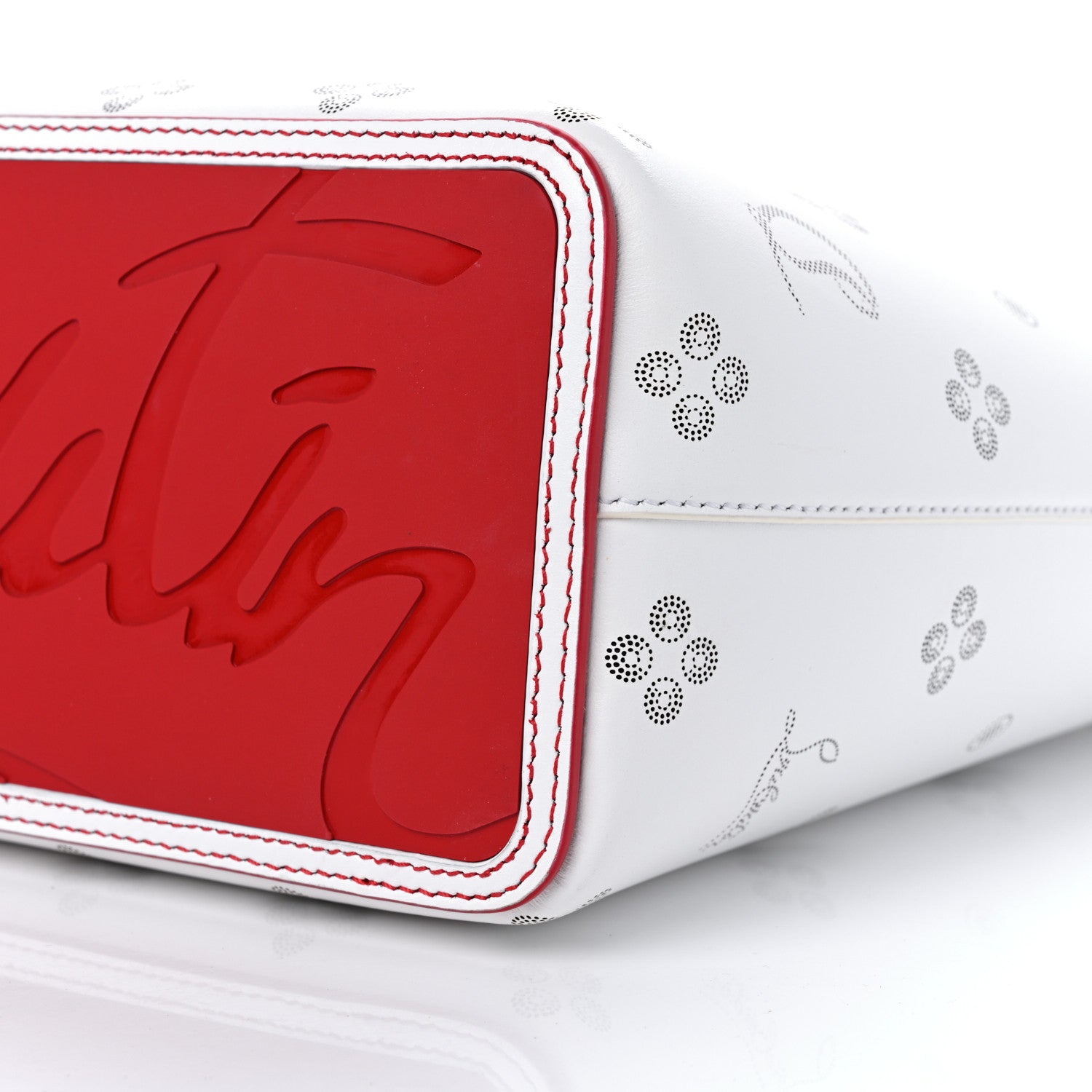 Christian Louboutin Calfskin Loubinthesky Mini East West Cabata Tote White 11 of 12