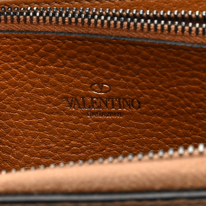Valentino Garavani Grained Calfskin Rockstud Zip Around Wallet Bright Cognac 6 of 7
