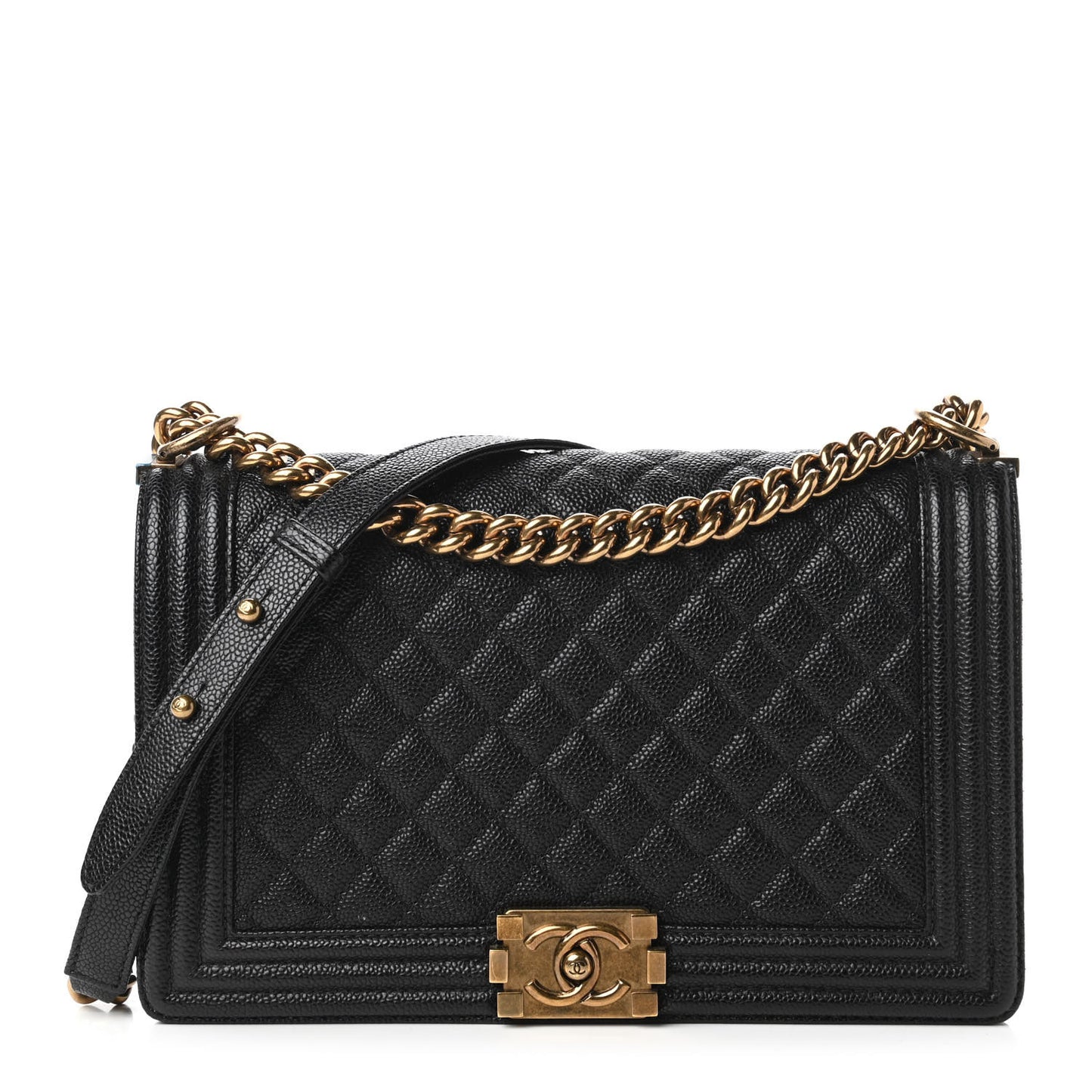 Caviar Quilted New Medium Boy Flap Black