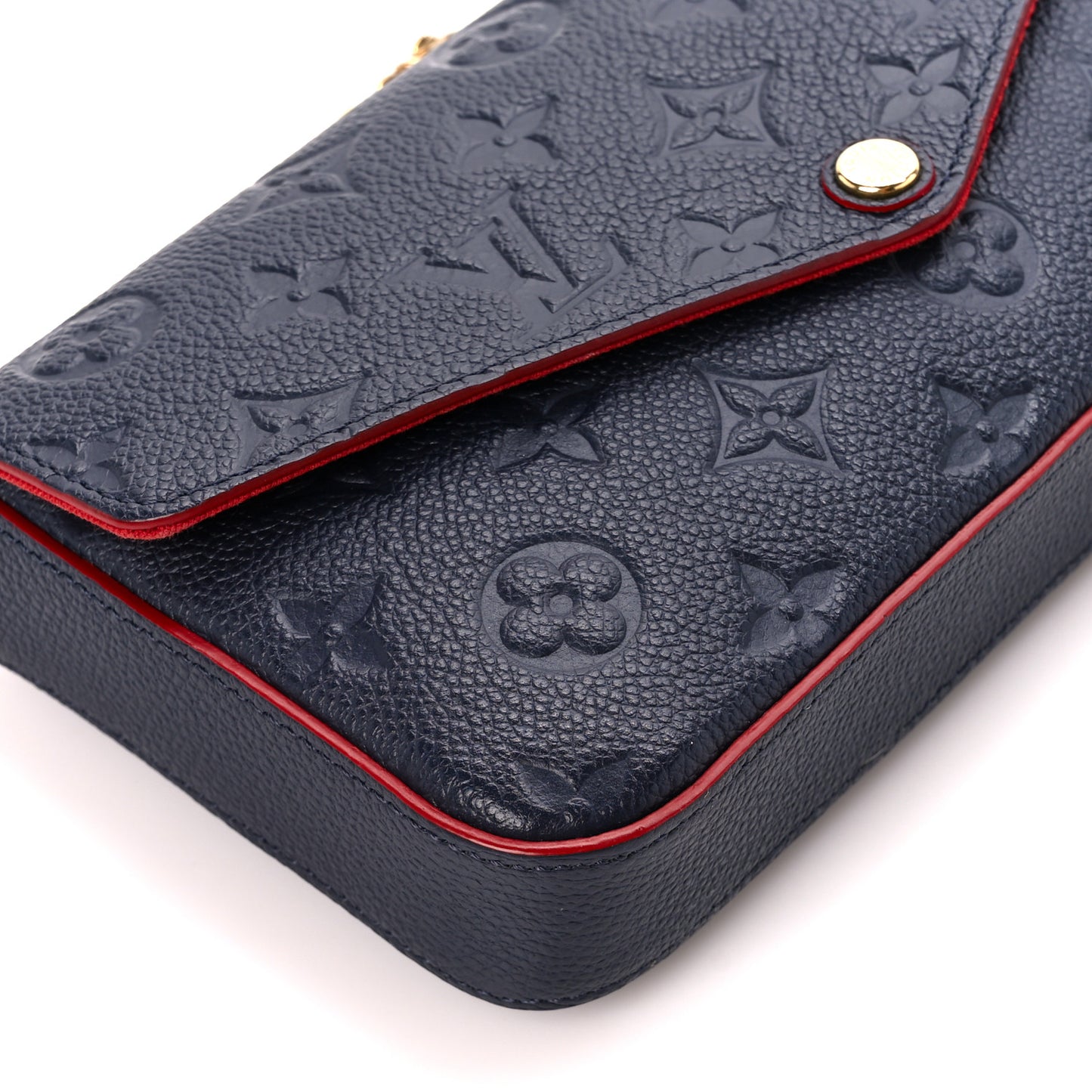 Empreinte Pochette Felicie Chain Wallet Marine Rouge