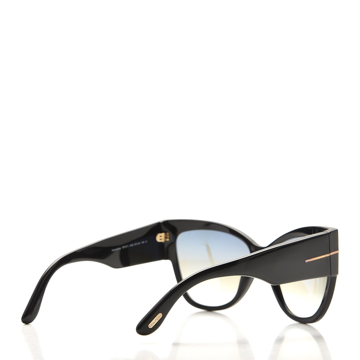 Acetate Anoushka Cat Eye Sunglasses TF371 Black