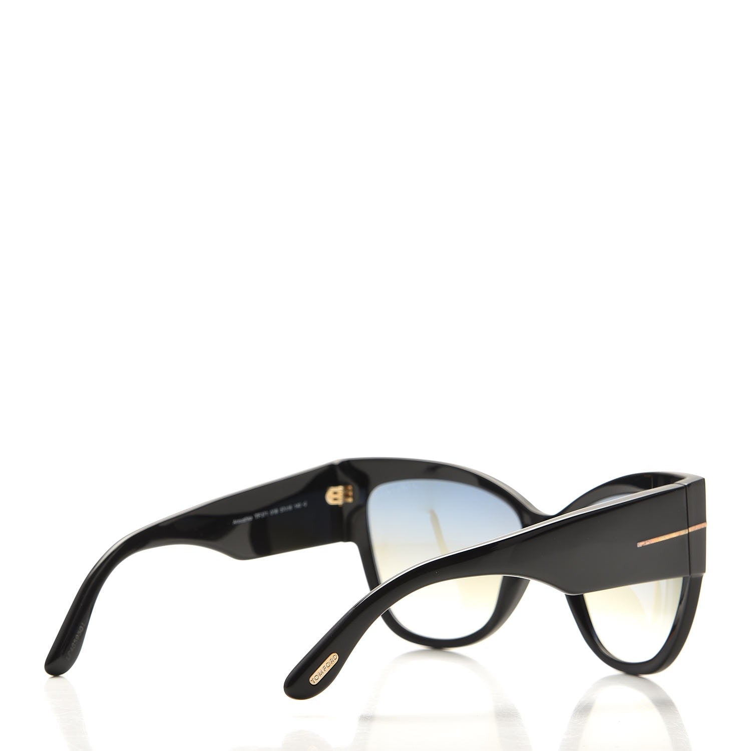 Tom Ford Acetate Anoushka Cat Eye Sunglasses TF371 Black 4 of 9