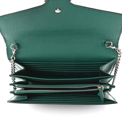 Gucci Calfskin Mini Dionysus Chain Wallet Emerald 5 of 11