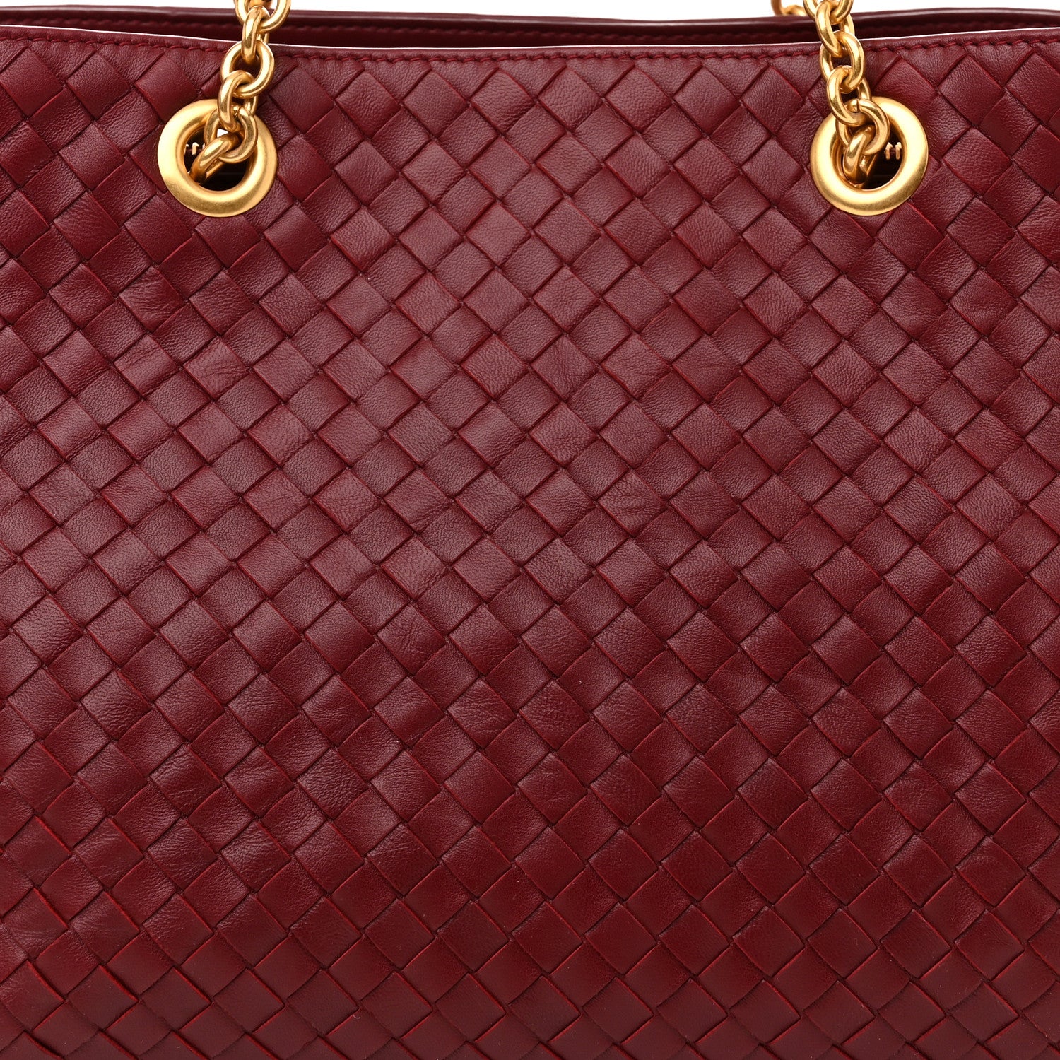 Bottega Veneta Nappa Intrecciato Medium Classic Chain Strap Tote Bordeaux 8 of 10