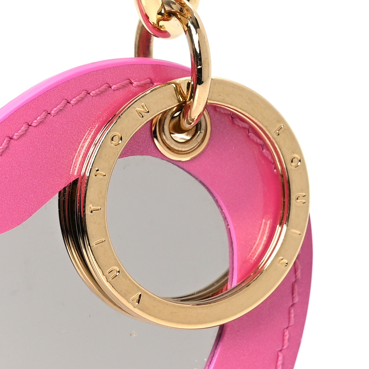 Vernis See Your Love Heart Key Holder Bag Charm Pink