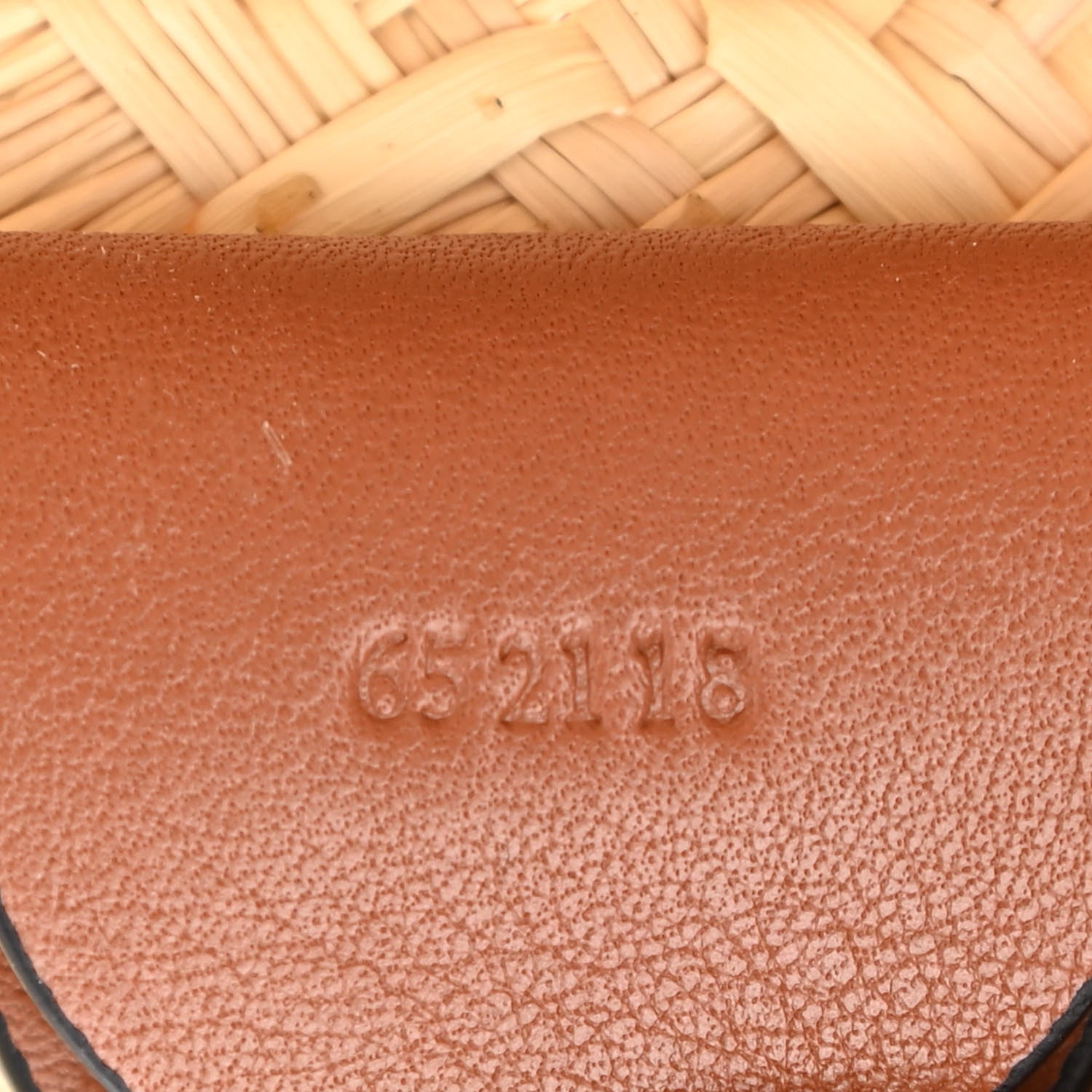 Loewe Calfskin Raffia Small Anagram Basket Tote Bag Natural Tan 6 of 11