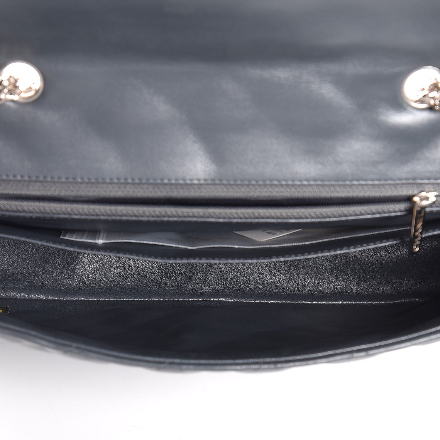 Chanel Lambskin Quilted Jumbo Single Flap Bijoux Chain Dark Grey 5 of 7