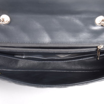 Chanel Lambskin Quilted Jumbo Single Flap Bijoux Chain Dark Grey 5 of 7