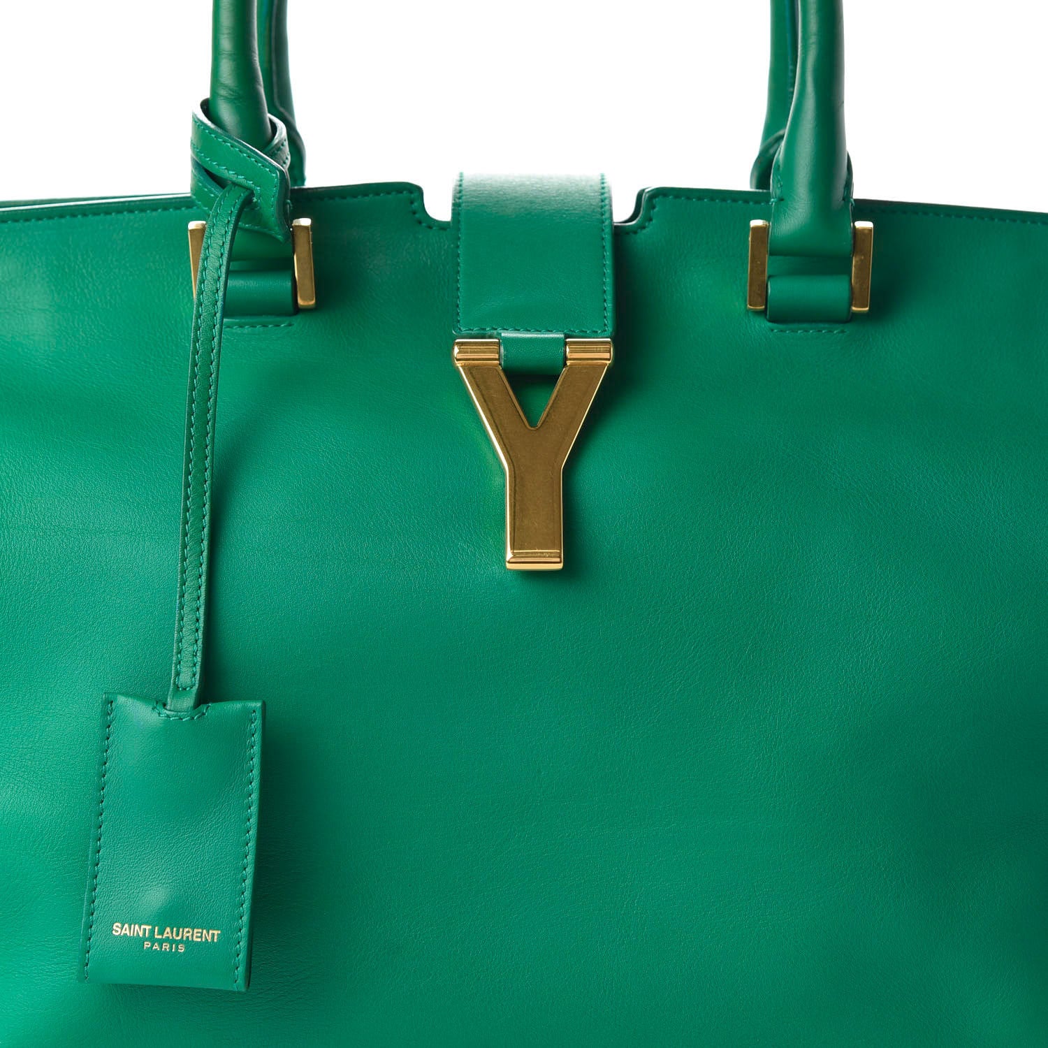 Saint Laurent Calfskin Medium Classic Y Cabas Green 10 of 10