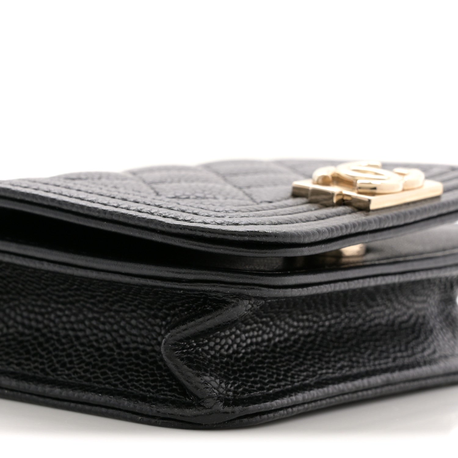 Chanel Caviar Quilted Boy Flap Waist Belt Bag Black 9 of 10
