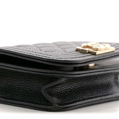 Chanel Caviar Quilted Boy Flap Waist Belt Bag Black 9 of 10