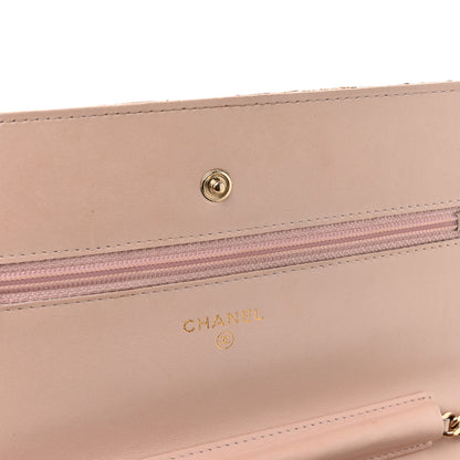 Chanel Metallic Snakeskin Wallet On Chain WOC Ivory Gold 12 of 14