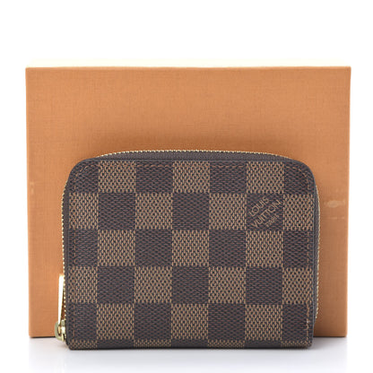 Louis Vuitton Damier Ebene Zippy Coin Purse Rose Ballerine 8 of 8