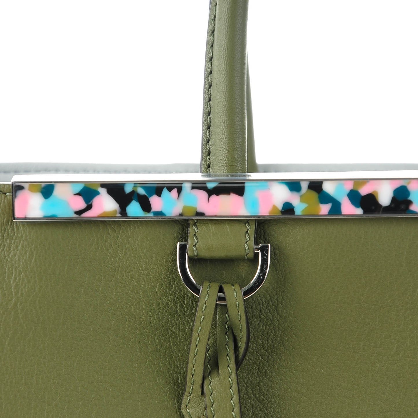 Vitello Dolce Shiny Nappa Plexiglass Granite Regular 2Jours Tote Equatore