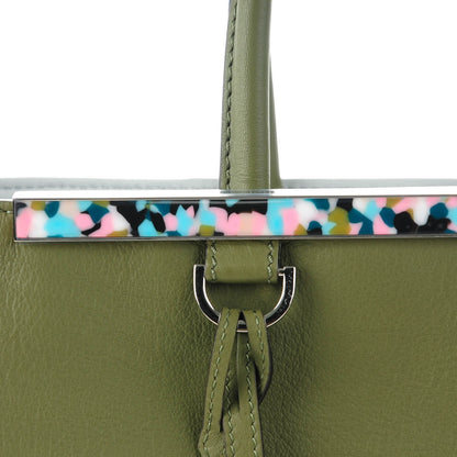 Fendi Vitello Dolce Shiny Nappa Plexiglass Granite Regular 2Jours Tote Equatore 5 of 12