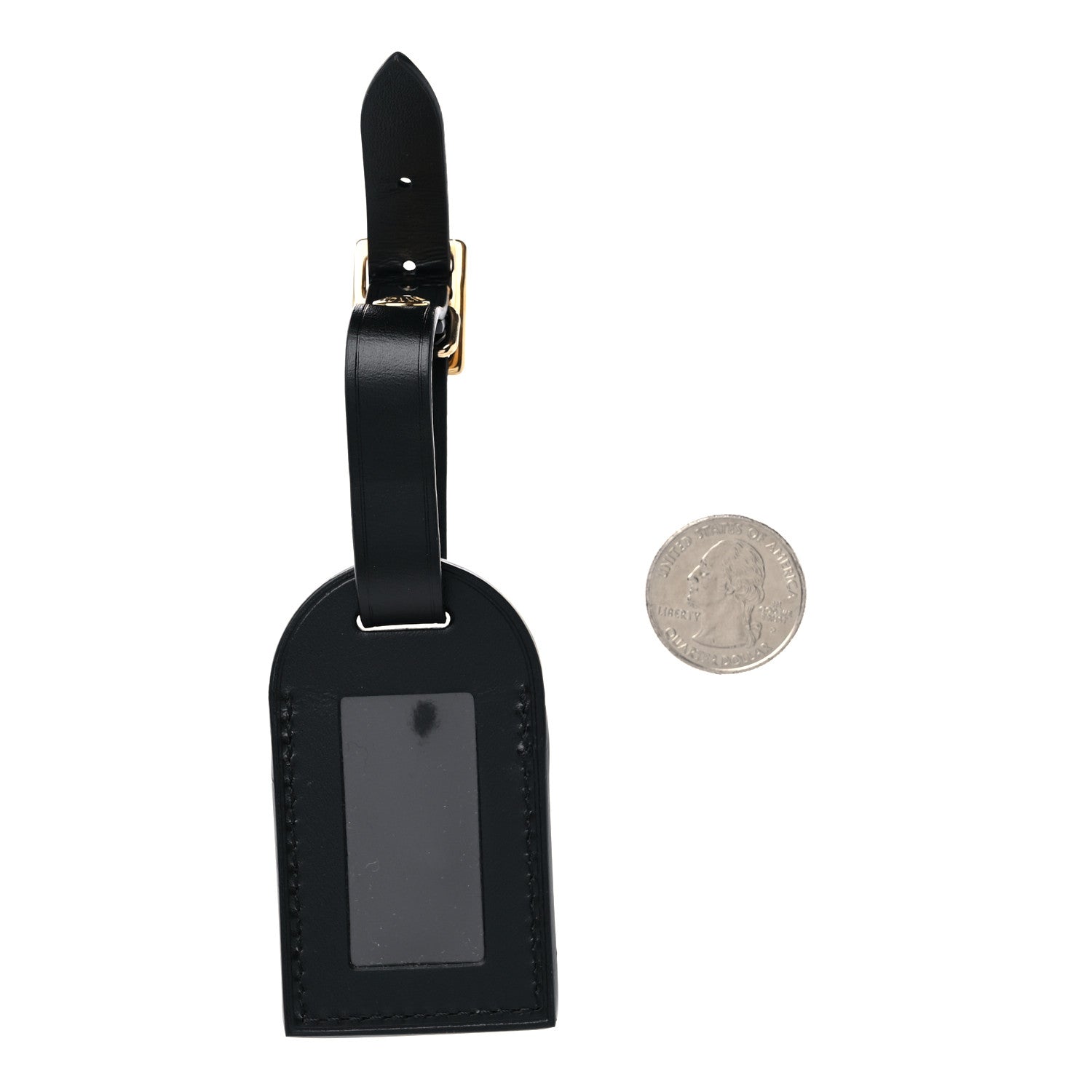 Louis Vuitton Calfskin City Steamer Luggage Tag Black 2 of 3