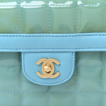 Chanel Patent East West Chocolate Bar Flap Turquoise 10 of 11