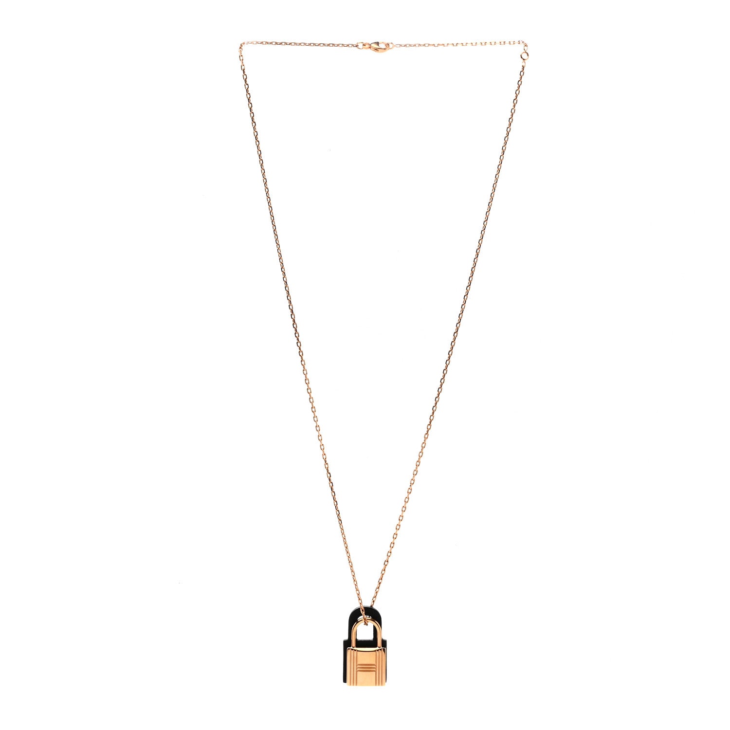 Hermes Swift Small O'Kelly Pendant Necklace Black 3 of 6