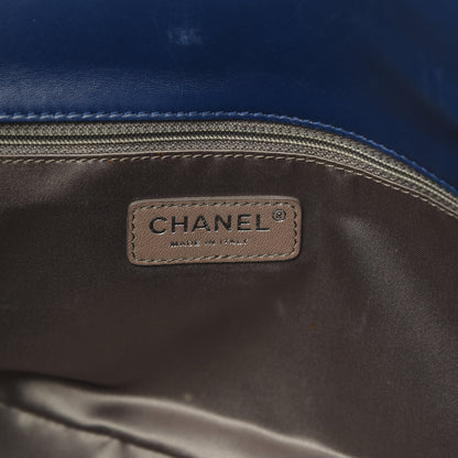 Chanel Patent Calfskin Mademoiselle Lock Bijoux Chain Flap Blue 6 of 16