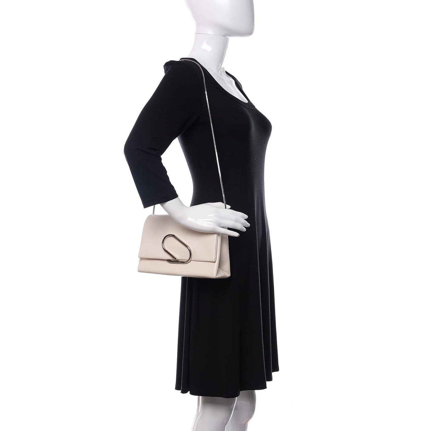 3.1 Calfskin Alix Soft Flap Clutch White