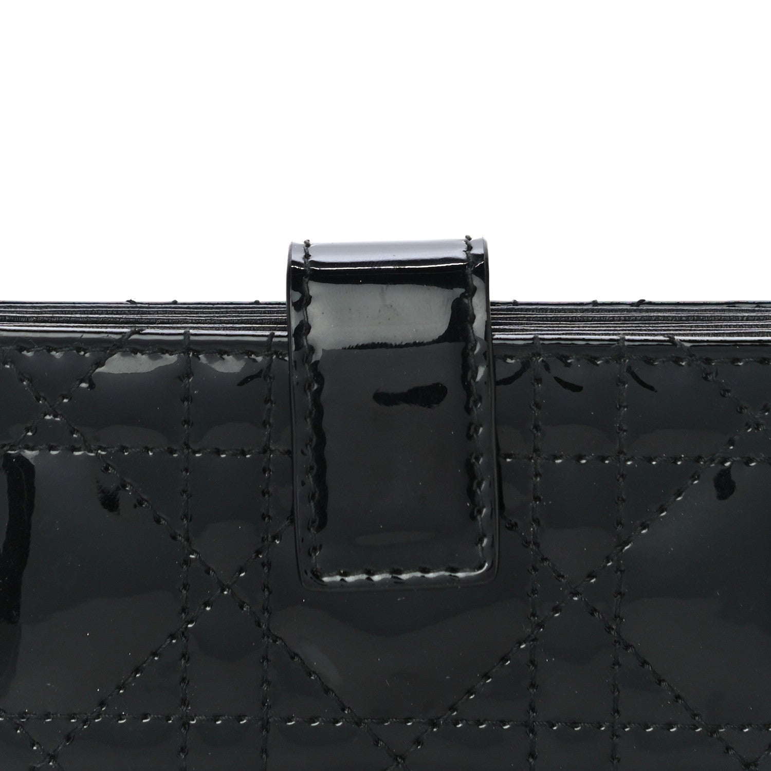 Christian Dior Patent Cannage Lady Dior 5-Gusset Card Holder Black 10 of 10