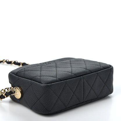 Chanel Caviar Quilted Mini Coco Tassel Camera Case Black 3 of 9