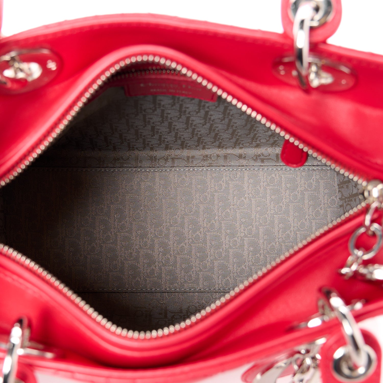 Christian Dior Lambskin Cannage Medium Lady Dior Red 5 of 11