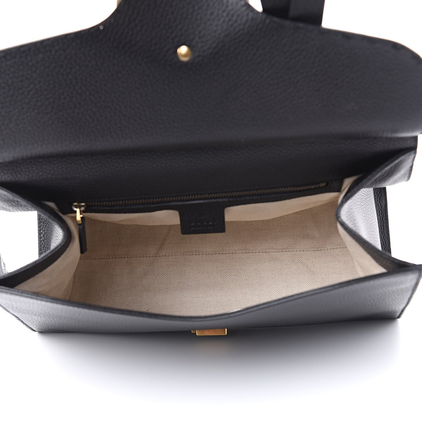 Calfskin Small GG Marmont Top Handle Bag Black