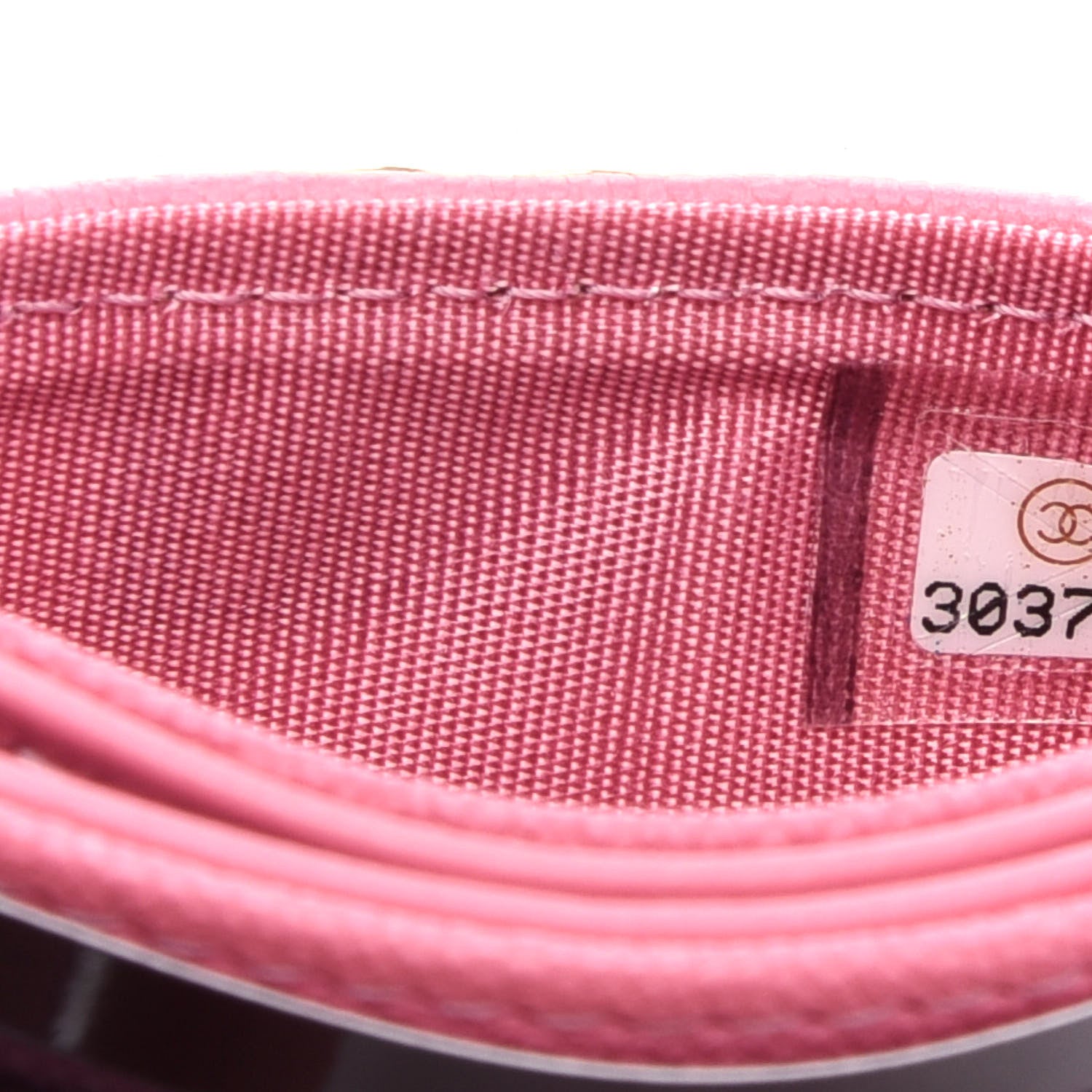 Chanel Caviar Quilted Boy Card Holder Pink 8 of 9