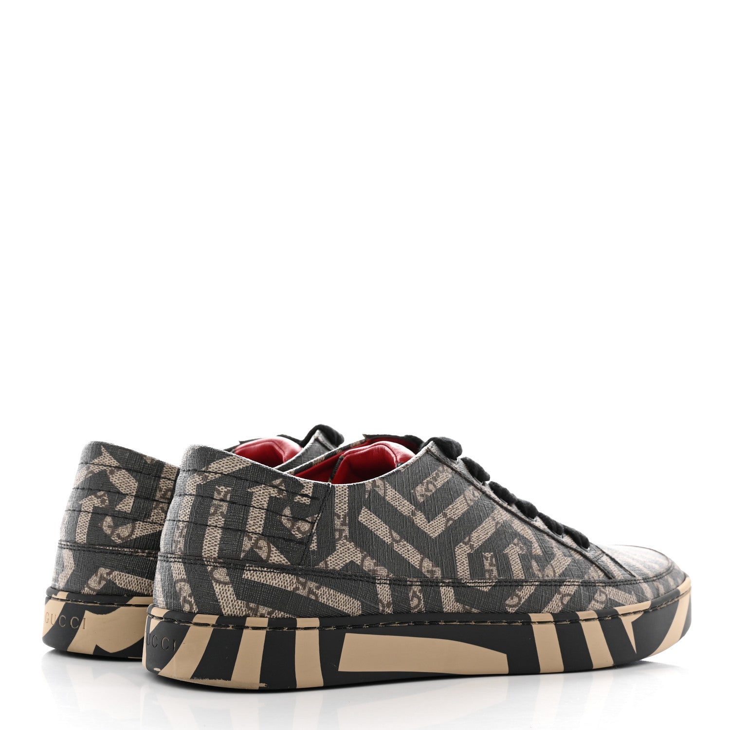 Gucci GG Supreme Monogram Caleido Mens Low Top Sneakers 10 Black 4 of 13