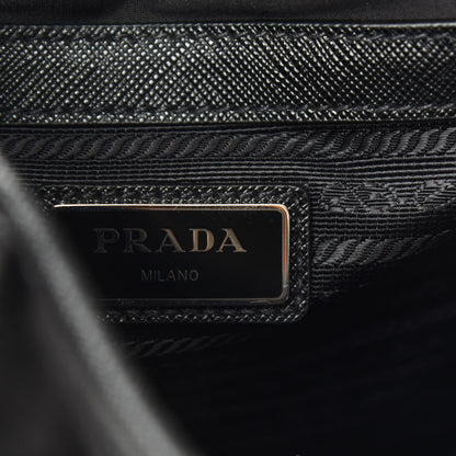 Prada Tessuto Nylon Saffiano Logo Messenger Bag Black 6 of 10