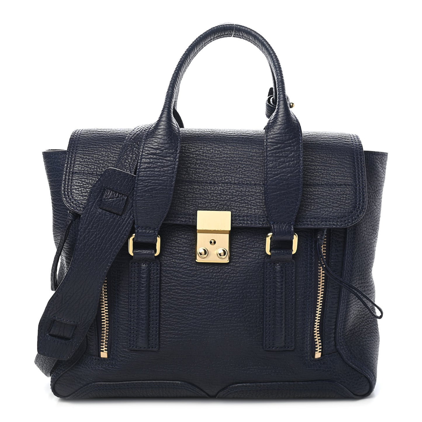 Textured Calfskin Medium Pashli Satchel Ink