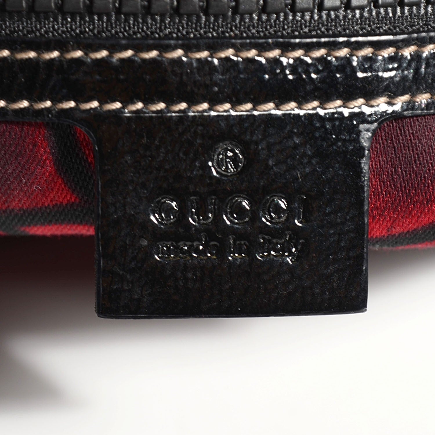 Gucci Patent Leather Medium Snow Glam Hobo Black 6 of 9