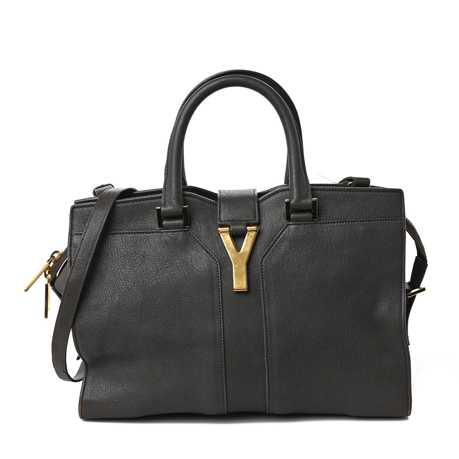 Saint Laurent Sheepskin Small Cabas ChYc Grey 1 of 15
