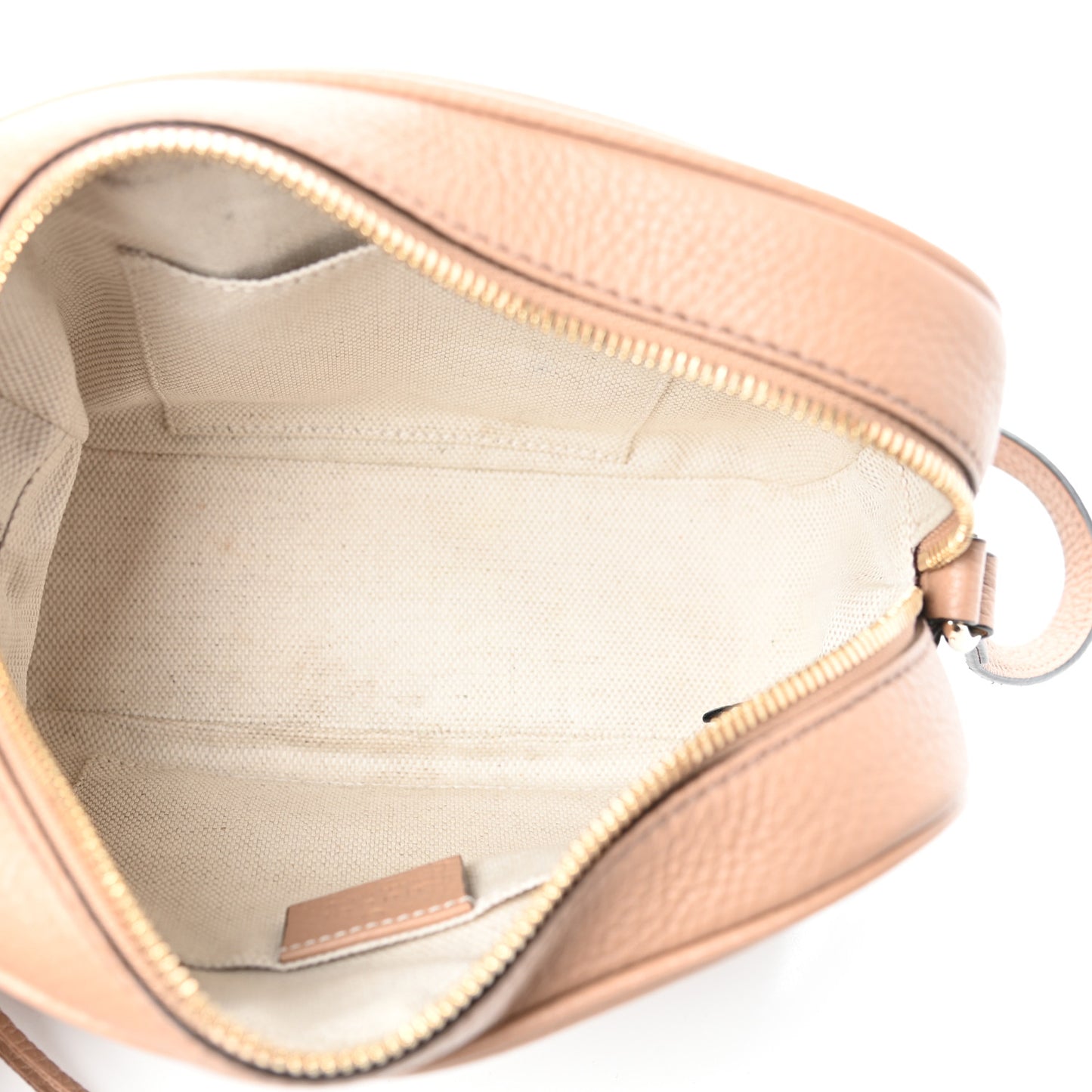 Pebbled Calfskin Small Soho Disco Bag Camelia