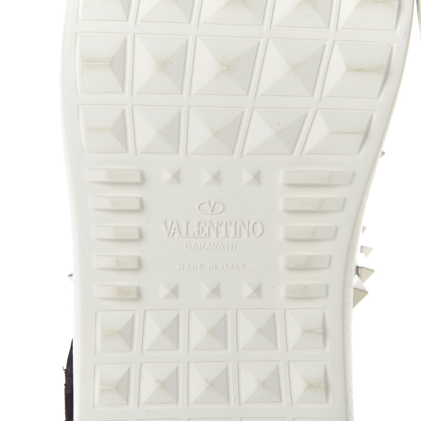 X UNDERCOVER Calfskin Butterfly Womens Rockstud Untitled Open Sneakers 39 White Silver