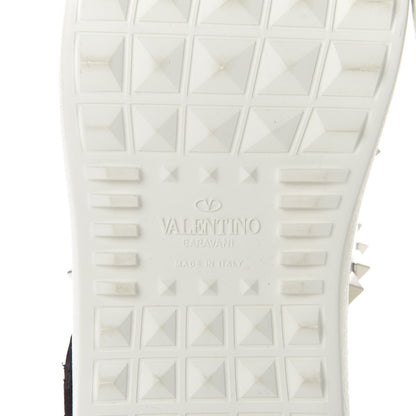 Valentino Garavani X UNDERCOVER Calfskin Butterfly Womens Rockstud Untitled Open Sneakers 39 White Silver 9 of 11