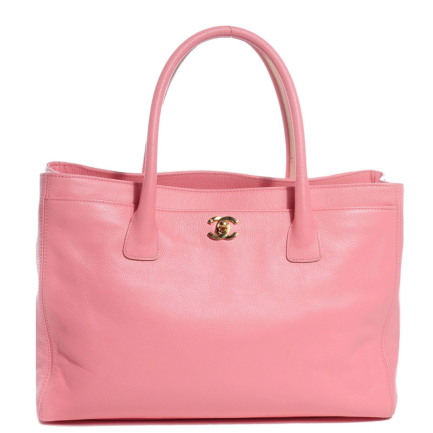 Calfskin Cerf Shopper Tote Pink