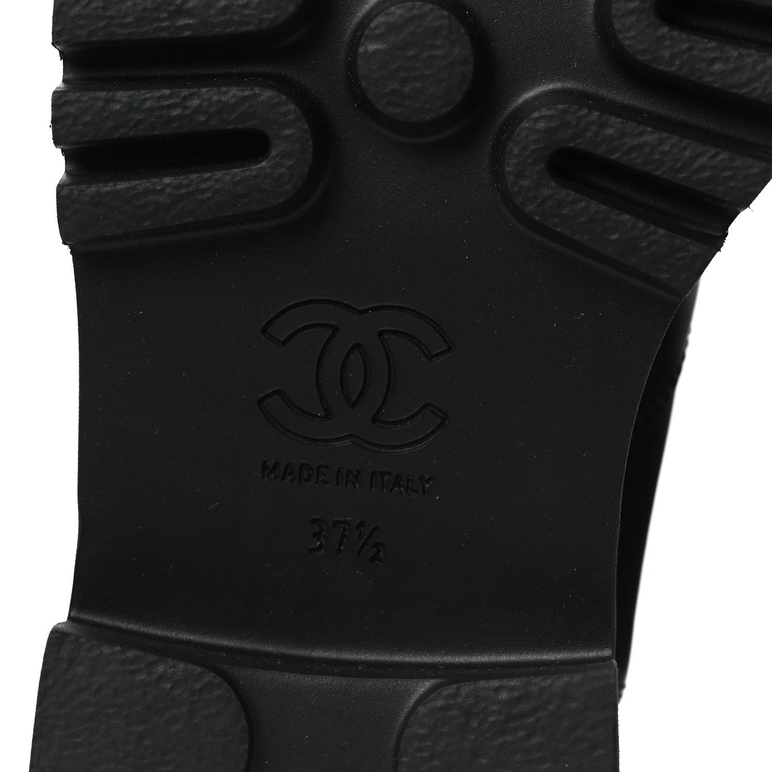 Chanel Calfskin Cap Toe CC Tall Boots 37.5 Black 8 of 11