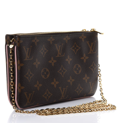 Louis Vuitton Monogram Blooming Flowers Double Zip Pochette 3 of 4