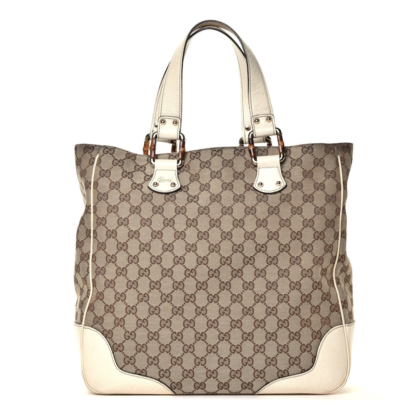 Monogram Bamboo Tote Off White