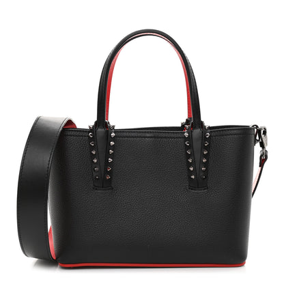Christian Louboutin Calfskin Spikes Mini East West Cabata Tote Black 1 of 9