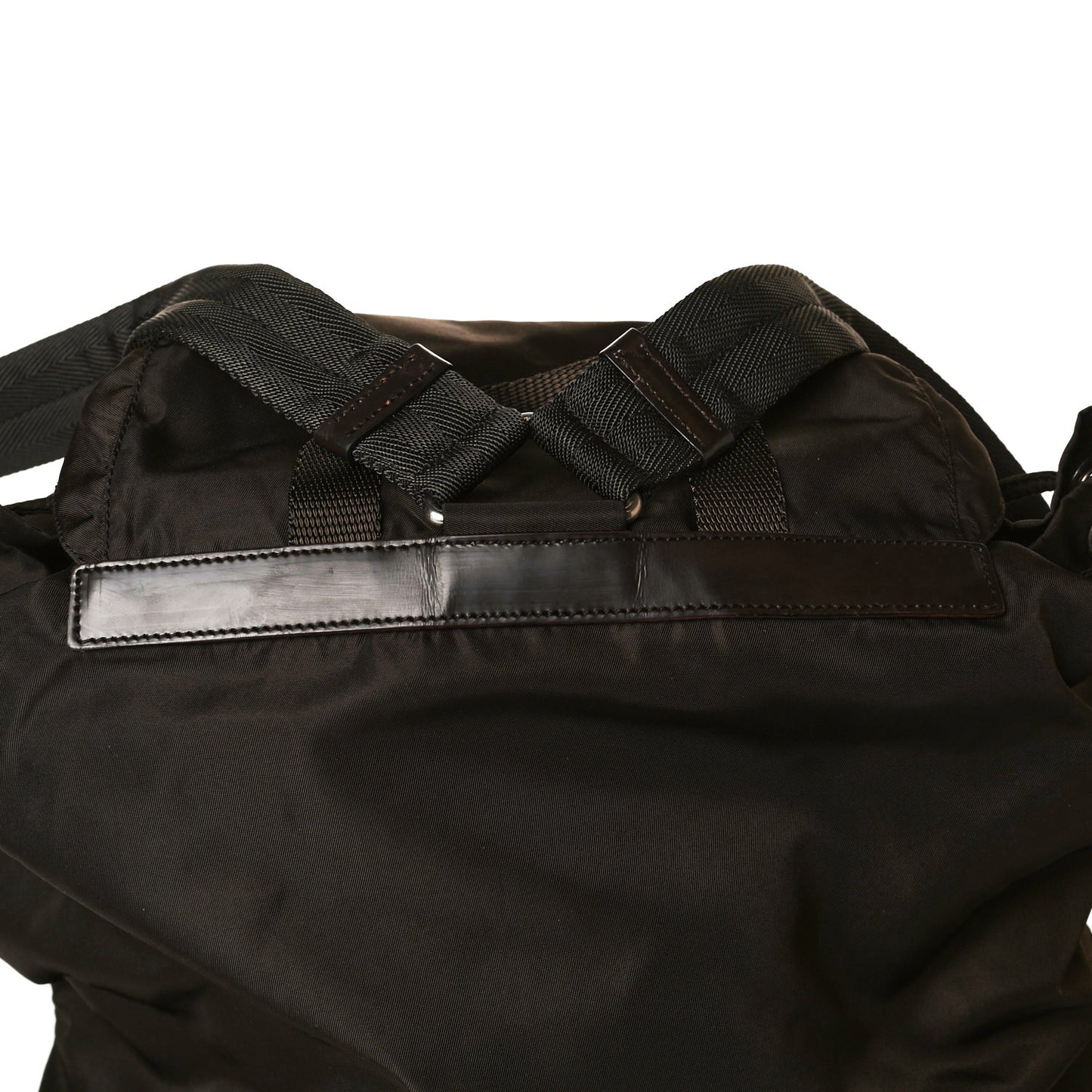 Nylon Vela Medium Backpack Dark Brown