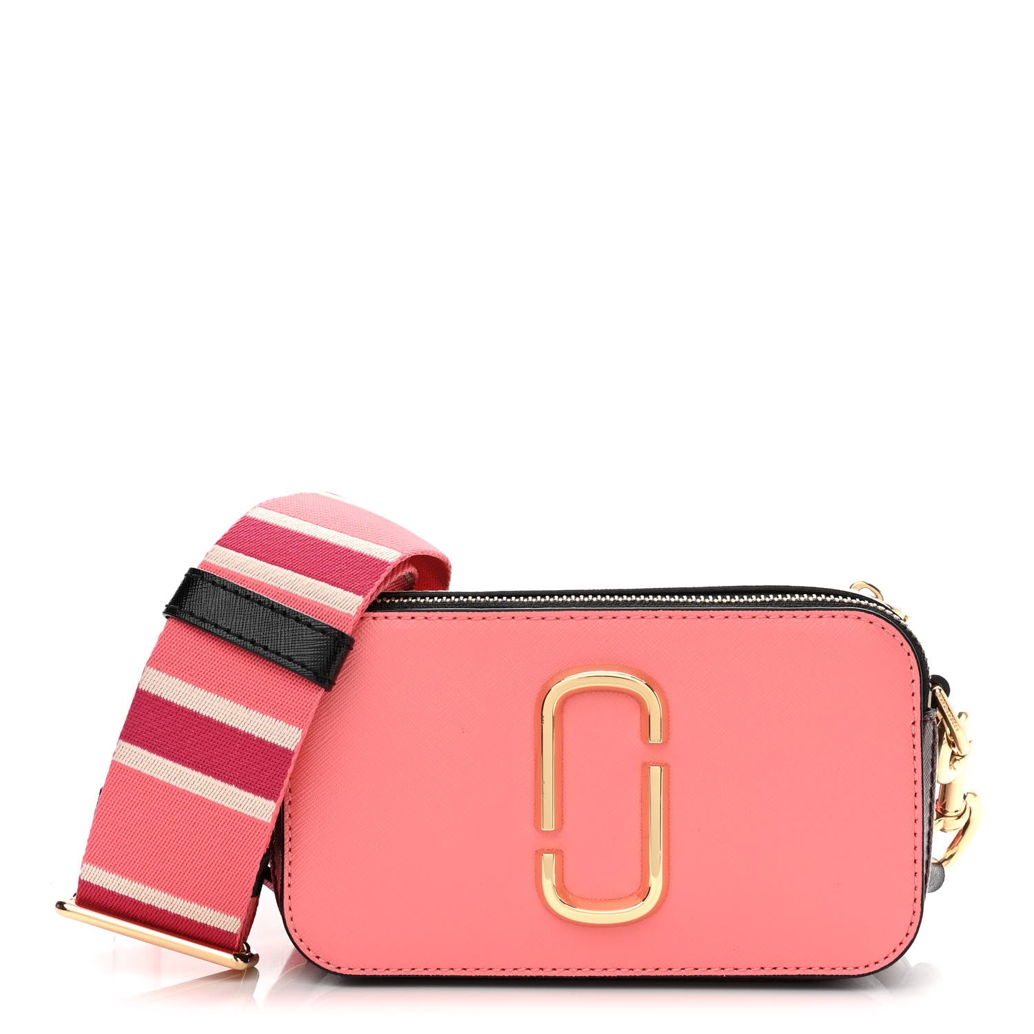 Marc Jacobs Saffiano Small Snapshot Camera Bag Coral Multi 1 of 11